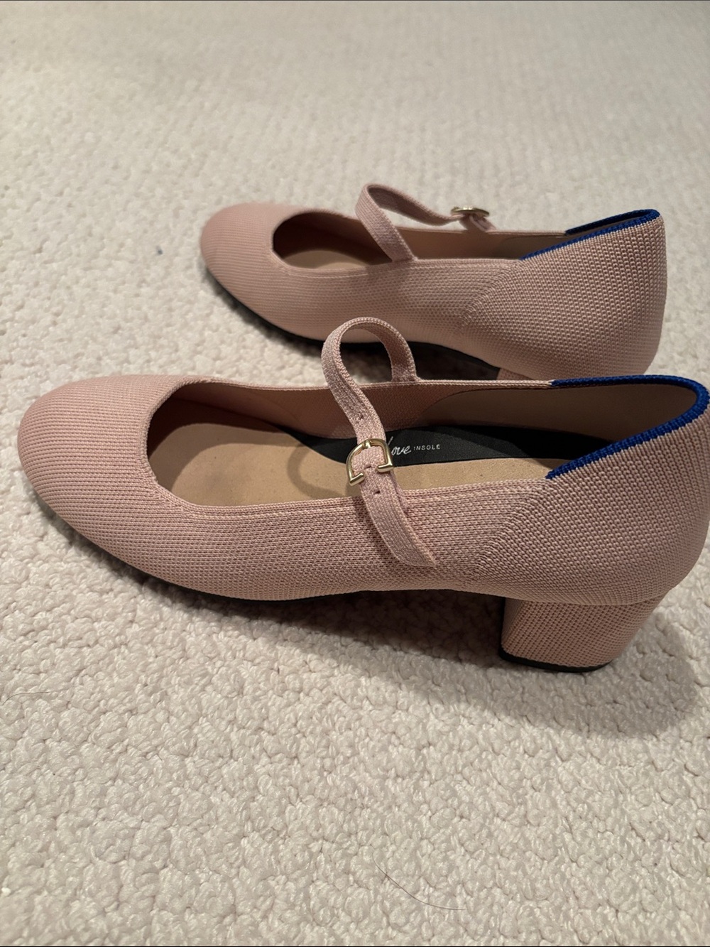 Rothy’s Pink Mary Jane Low Heel Pumps